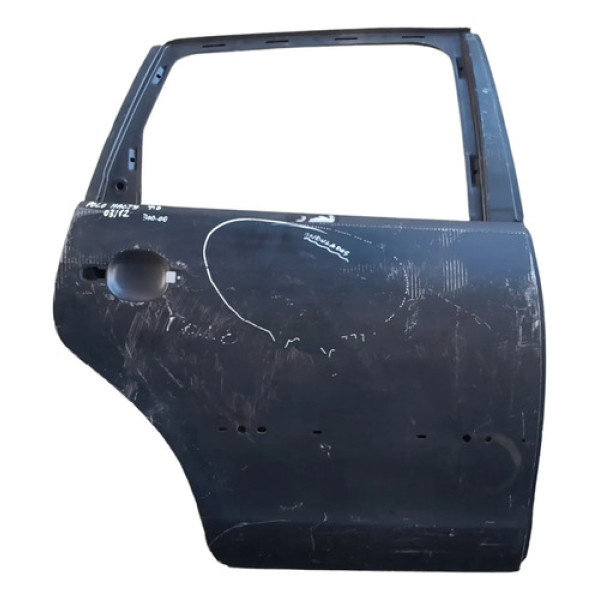 Porta Traseira Direita Volkswagen Polo Hatch 03/12 Detalhe Traseira Direito Preto