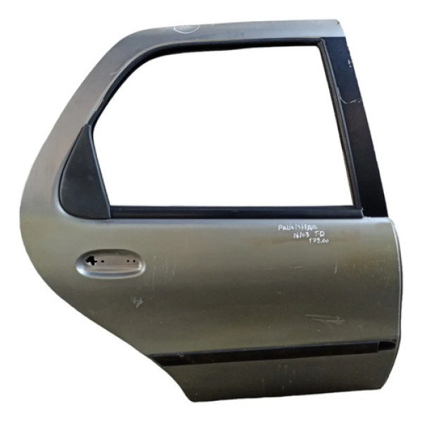 Porta Traseira Direita Fiat Siena Palio 1996 A 2003 Avaria Traseira Direito Prata