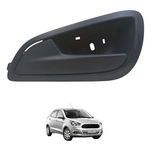 Maçaneta Traseira Esquerda Ford Ka 2014 A 2021 Original Preto Traseira