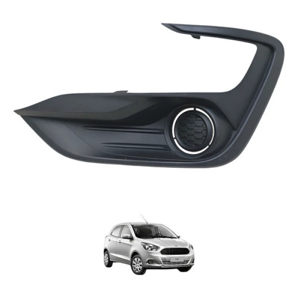 Moldura Farol Milha Esquerdo Ford Ka 2018 A 2021 J7bb15a299 Preto Esquerdo