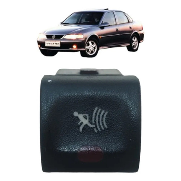 Botão Interruptor Alarme Sensor Gm Vectra 1997 Ate 2000 Preto