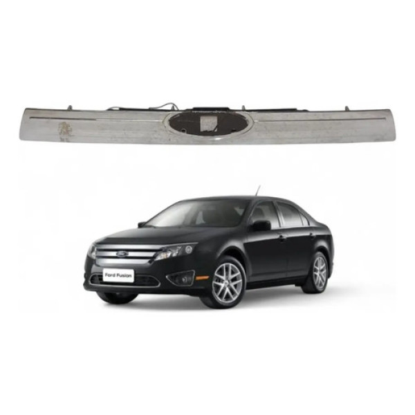 Suporte Luz Placa Friso Tampa Traseira Fusion 2010 A 2012 Cromado