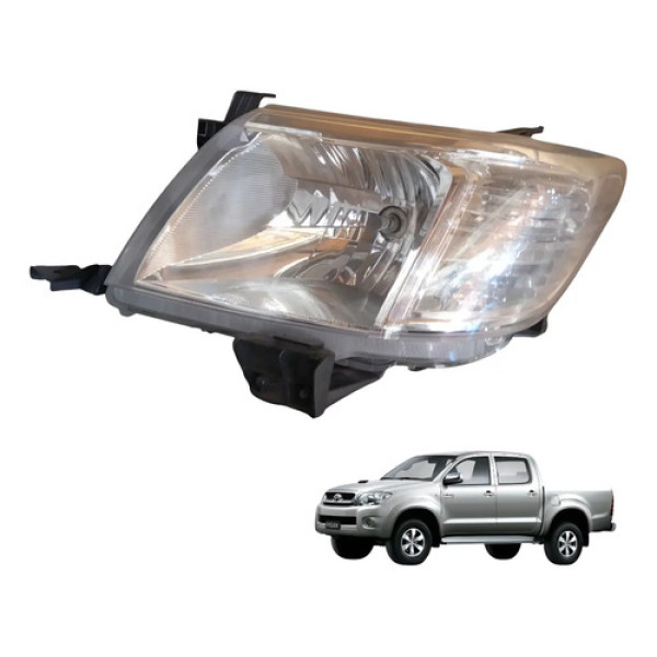 Farol Hilux Esquerdo Pisca Cristal 2009 2010 2011 Original Esquerdo/motorista