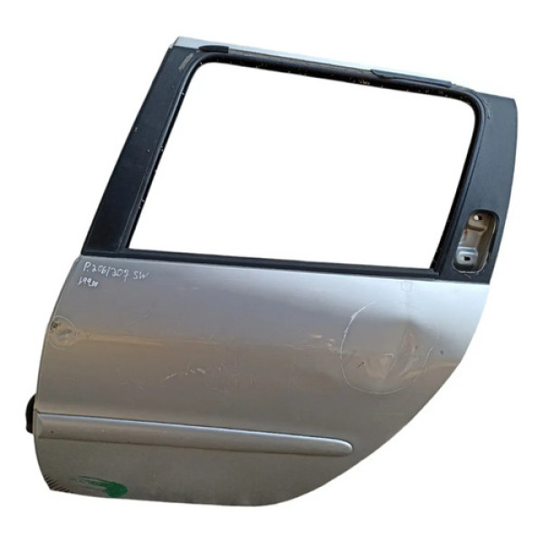 Porta Traseira Esquerda Peugeot 206 207 Sw Com Detalhe Traseira Esquerdo Prata