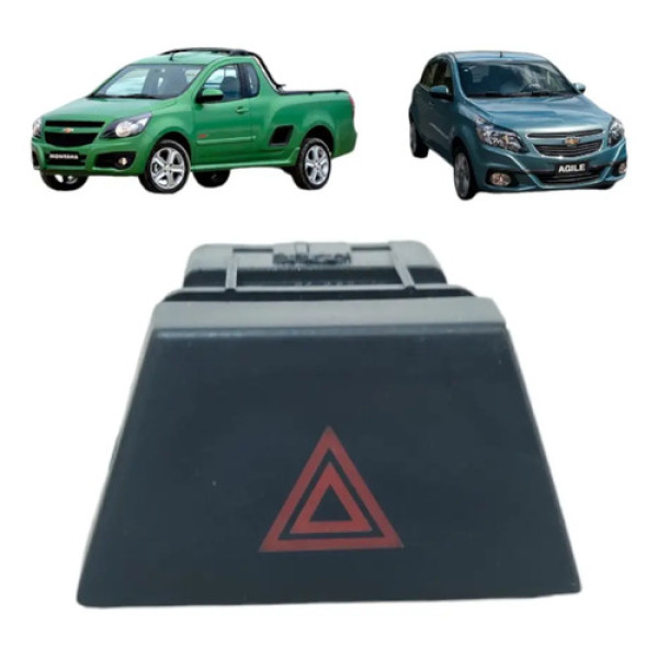 Botão Interruptor Pisca Alerta Agile Montana 2010 A 2018 Preto