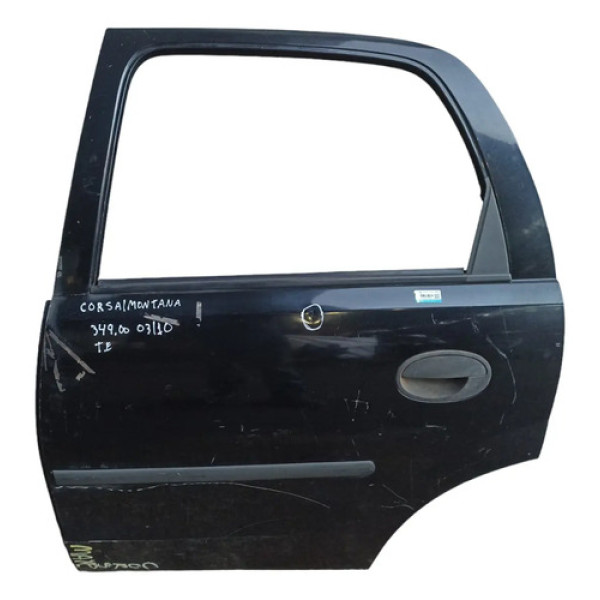Porta Traseira Esquerda Chevrolet Corsa Montana 03/10 Traseira Esquerdo Preto