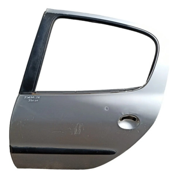 Porta Traseira Esquerda Peugeot 206 207 Com Detalhes Traseira Esquerdo Prata