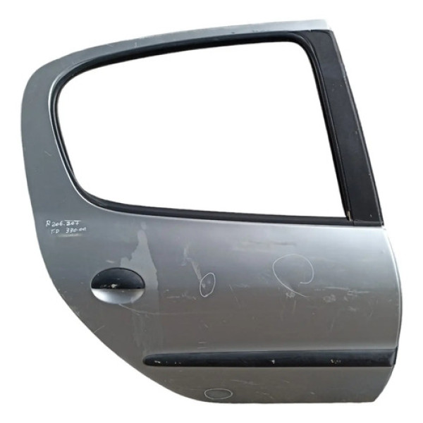 Porta Traseira Direita Peugeot 206 207 Com Detalhes Traseira Direito Prata