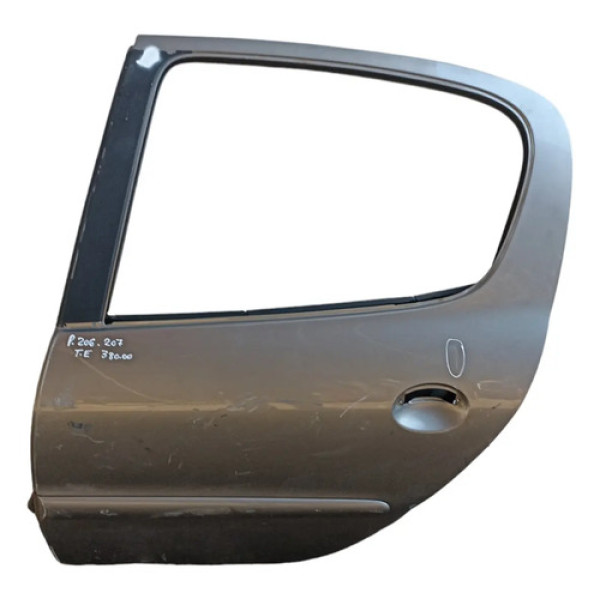 Porta Traseira Esquerda Peugeot 206 207 Com Detalhes Traseira Esquerdo Prata