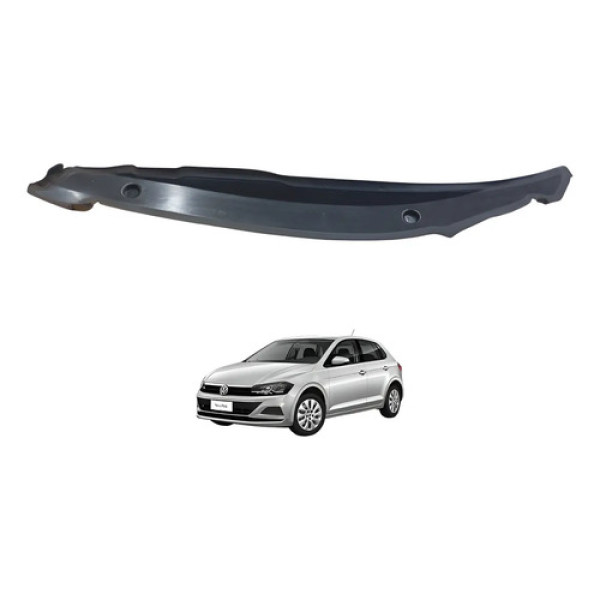Suporte Grade Churrasqueira Polo Virtus 2017 A 2022 Original Preto Plástico Texturizado