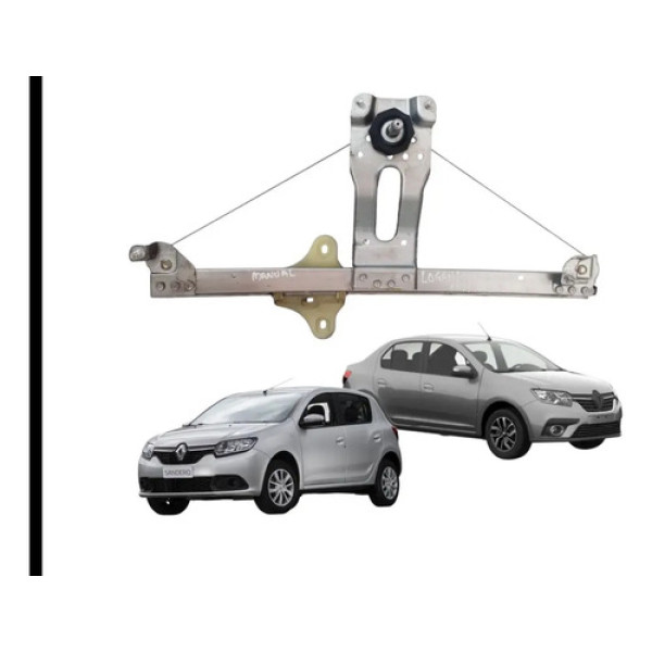 Máquina Vidro Manual Traseiro Direito Sandero  2015 A 2020
