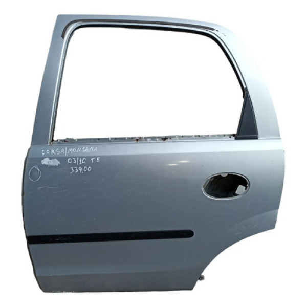 Porta Traseira Esquerda Chevrolet Corsa Montana 2003/2010 Traseira Esquerda Prata