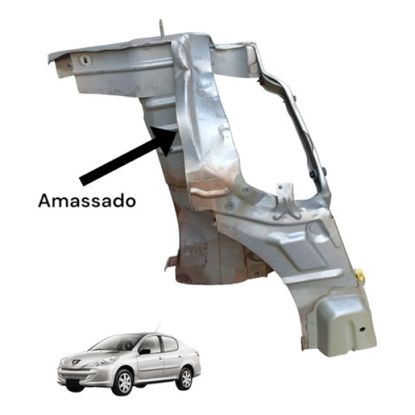 Longarina Mini Frete Lado Esquerdo Peugeot 207 Passion 07/13
