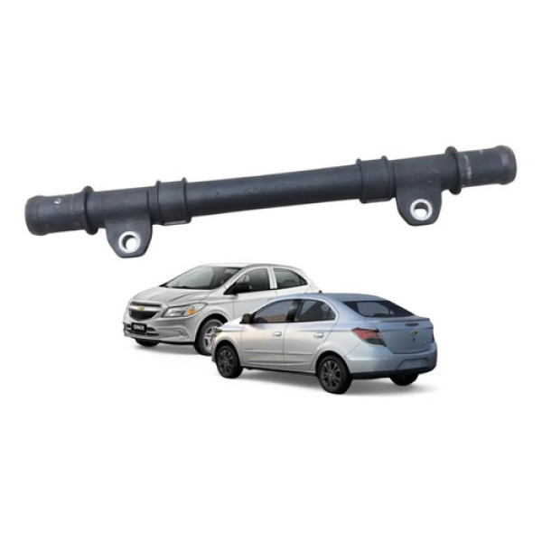 Tubo Cano Agua Motor Onix Prisma 2012 A 2019 Preto