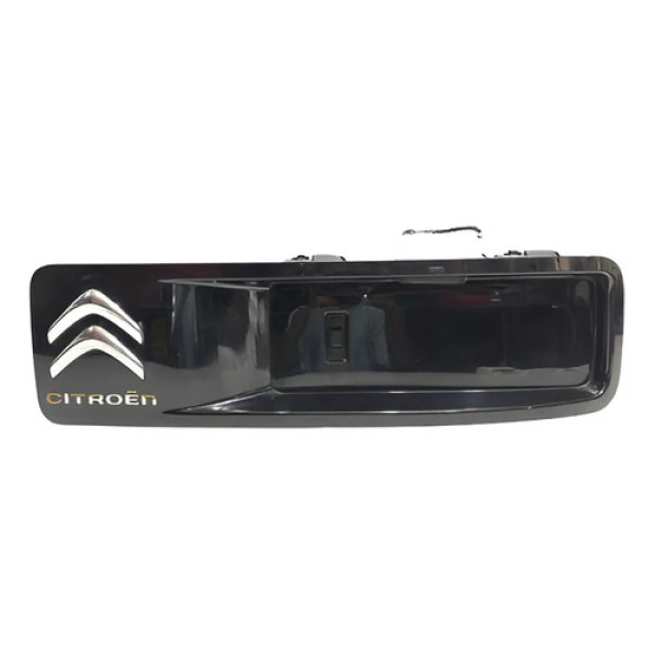 Suporte Placa Aplique Tampa Traseira Citroën C3 Picasso 2011 Preto