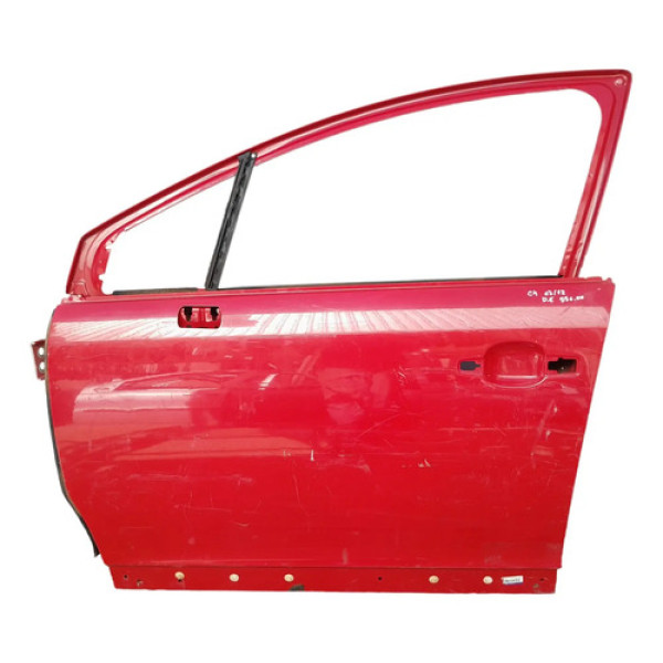 Porta Dianteira Esquerda Citroen C4 2007 A 2012 Original  Dianteira Esquerdo Vermelho