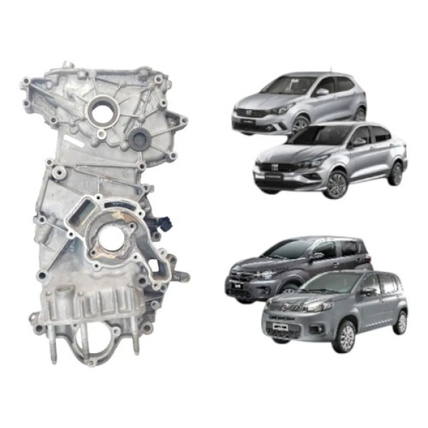 Tampa Motor Bomba Óleo Argo Cronos 1.0 3cc 2017 A 2023 Cinza
