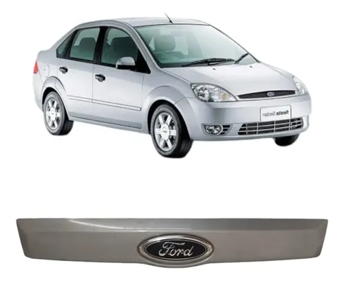 Friso Tampa Traseira Fiesta Sedan 2004 A 2012 Original Prata
