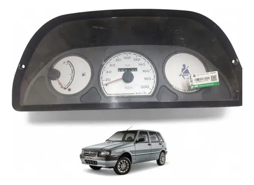 Painel Velocímetro Uno Mille 2004 A 2011 500163480 Fundo Branco