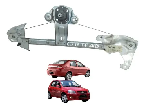 Maquina Vidro Manual Traseiro Direito Gm Celta 2007 A 2015