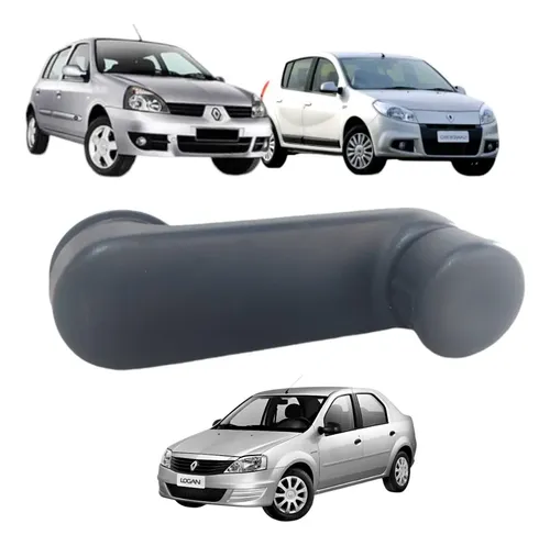 Manivela Elevação Vidro Manual Clio Sandero Logan 2007- 2013 Preto