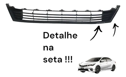 Grade Corolla Parachoque Inferior 2015 2016 2017 Original Preto