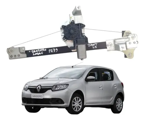 Máquina Vidro Direito Dianteiro Renault Sandero 2015 A 2019