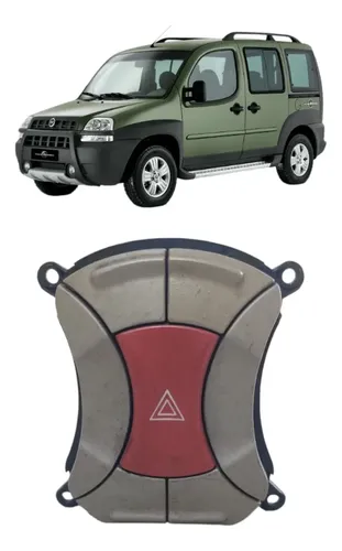 Botão Pisca Alerta Doblo 2004 A 2010 Vermelho