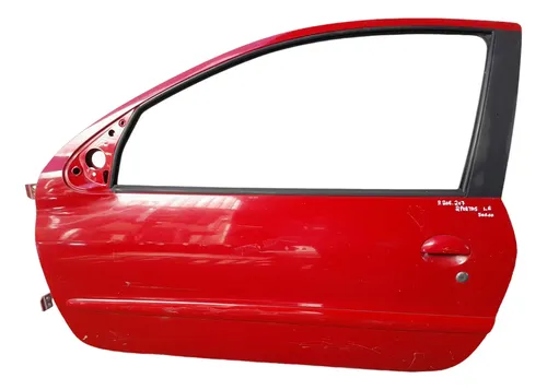 Porta Lado Esquerda Peugeot 206 207 Original  Dianteira Esquerdo Vermelho