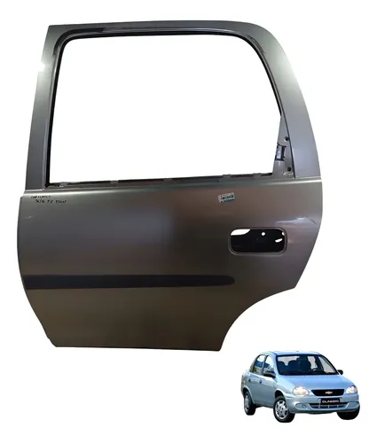Porta Corsa Classic 1996 1997 1998 1999 2000 2001 A 2016 Traseira Esquerdo Prata