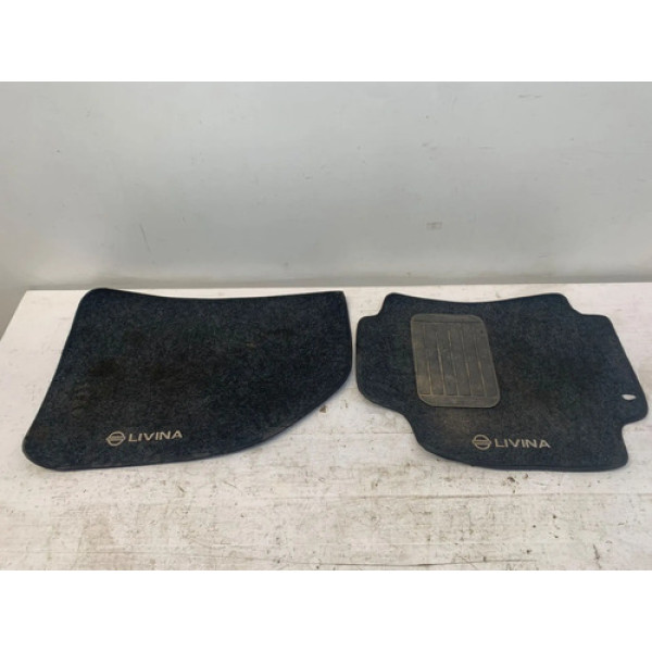 Par Tapete Dianteiro Nissan Livina 2009 2014 Preto