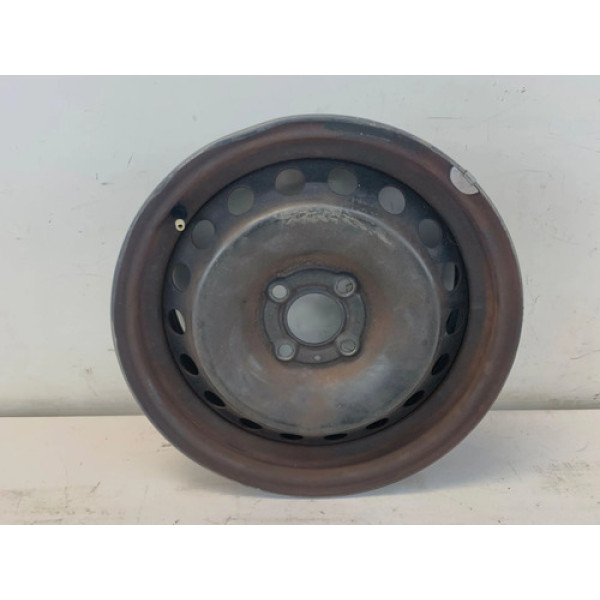 Roda Ferro Aro 15 4x100 Renault Sandero 2014 2024 Detalhe Preto