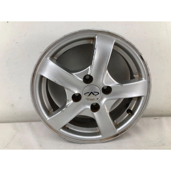 Roda Liga Chery Face S18 Aro 14 4x100 2010 2015 Detalhe Prateado