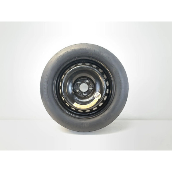 Roda Estepe Ferro Aro 17 5x110mm Jeep Compass 2016 2021 Preto