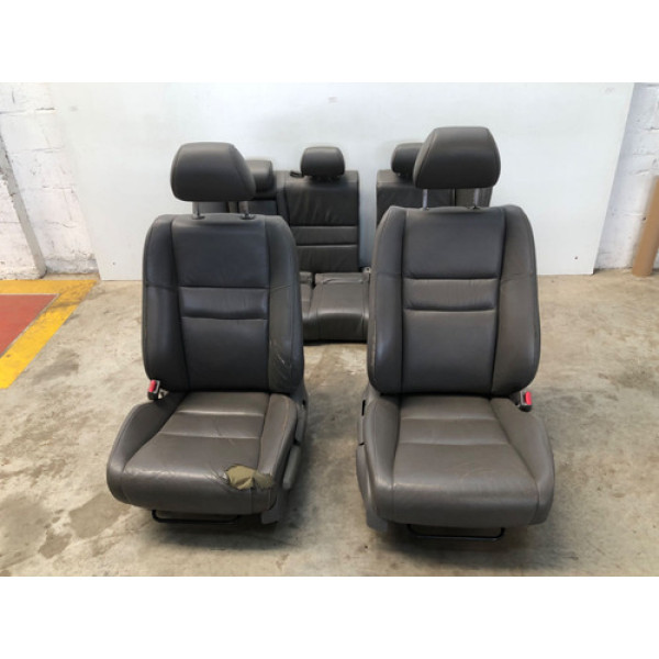 Jogo Banco Honda New Civic 2007 2011 Couro Detalhe Cinza