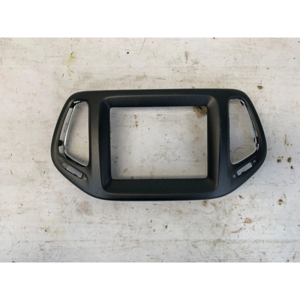Moldura Central Multimidia Painel Jeep Compass 2016 2020 Preto
