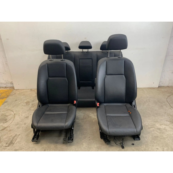 Jogo Banco Mercedes C180 2011 2012 Couro Det Preto