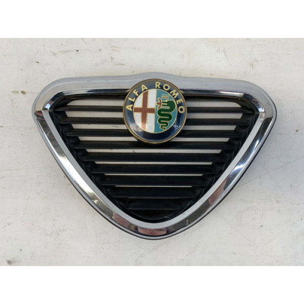 Grade Frontal Para Choque Alfa Romeo 164 1993 1997 Detalhe Preto Brilhante