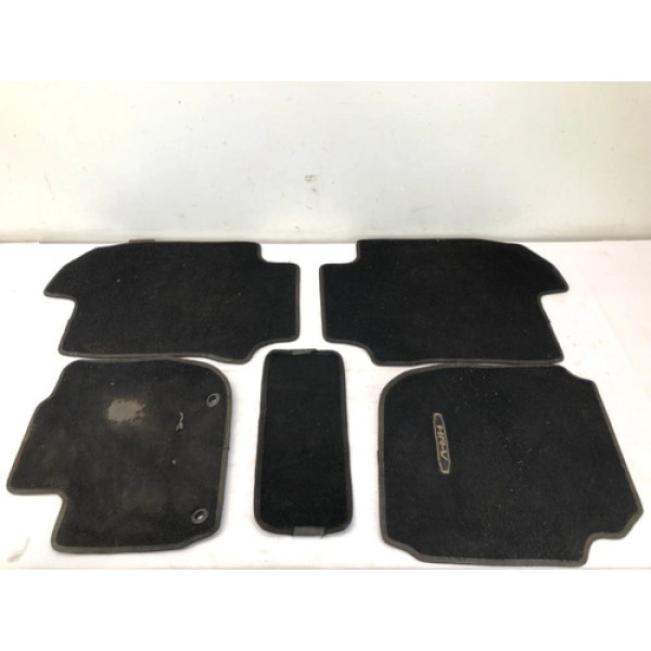 Jogo Tapete Honda Hrv 2015 2021 Detalhe Preto