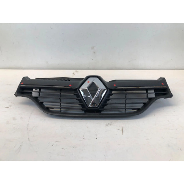 Grade Dianteira Emblema Renault Sandero 2014 2019 Detalhe Preto Fosco