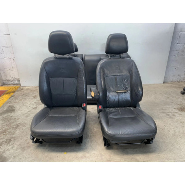 Jogo Banco Honda Civic 2001 2006 Couro Detalhe Preto