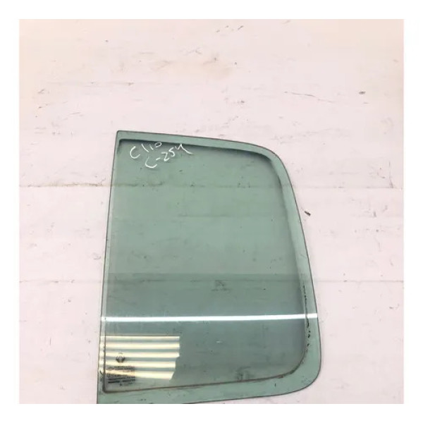 Vidro Vigia Fixo Traseiro Esquerdo Renault Clio 2001 2012 Verde Claro (tonalizado)