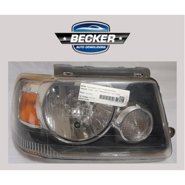 Farol Direito Original Ford Ranger 2006 - 5l5513005ab
