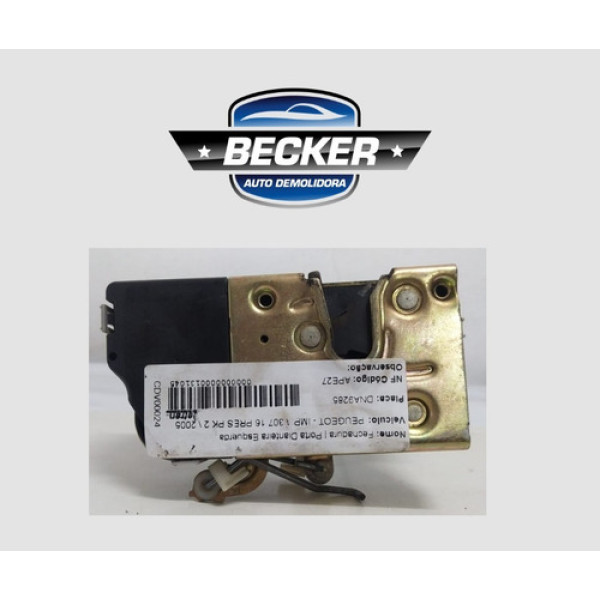 Fechadura Dianteira Esquerda Peugeot 307 2005