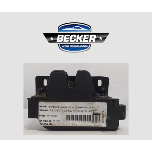 Fechadura Porta Malas Peugeot 206 2005