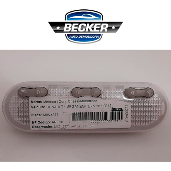 Luz Interna Renault Megane Gt 2012 - A1264