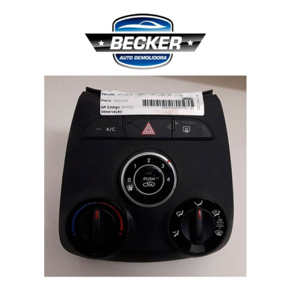 Painel De Controle Do Ar E Alerta Do Hb20 12 A 16 972501sxxx