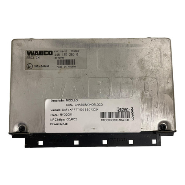 Módulo Ecu Ebs3 Wabco Xf Ftt 530 2024 - 4461352050