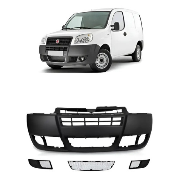 Parachoque Dianteiro Fiat Doblo 2010 2011 2012 2013 2014 Lj Preto