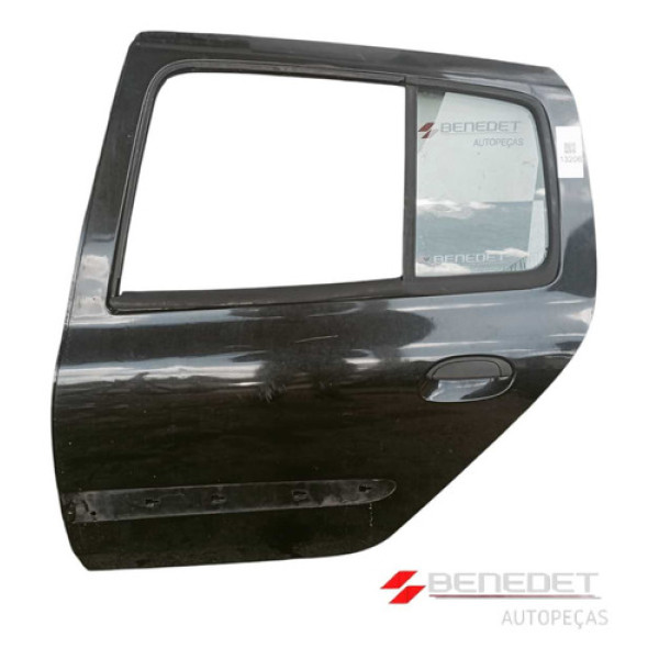 Porta Traseira Esquerda Renault Clio 2000 A 2012 Preta